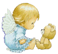 Angel baby and Teddy bear